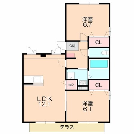 アメニティコート西泉丘の物件間取画像